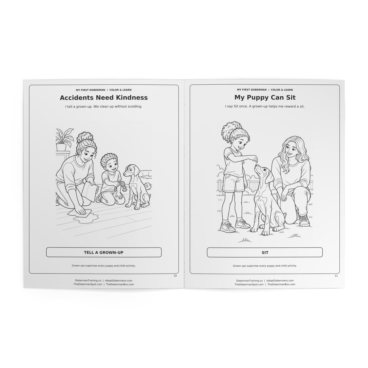 My First Doberman Puppy Coloring Book for Kids Edition 1
