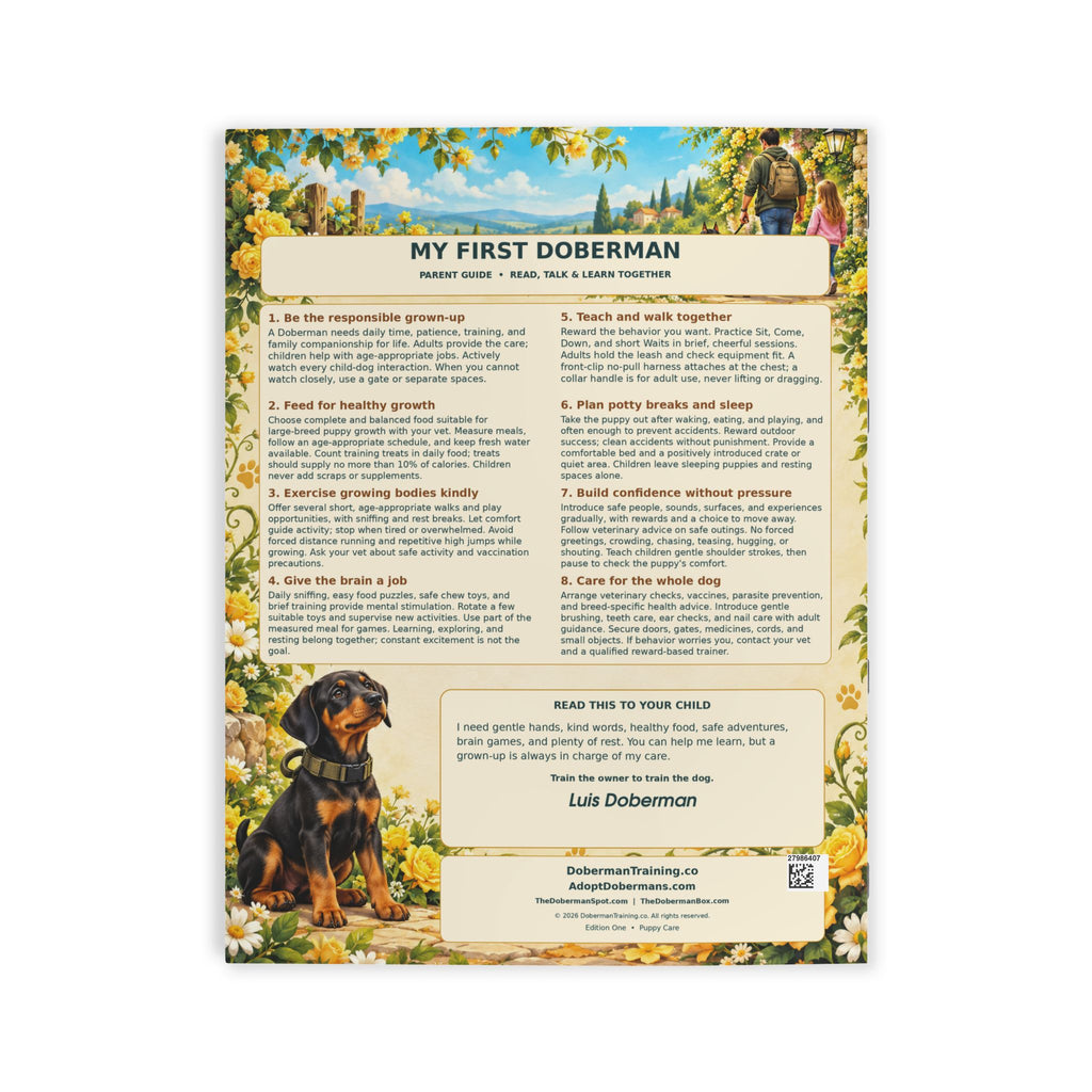 My First Doberman Puppy Coloring Book for Kids Edition 1