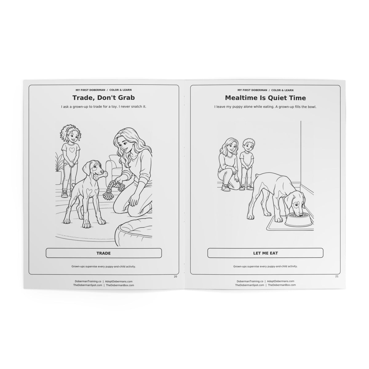 My First Doberman Puppy Coloring Book for Kids Edition 1