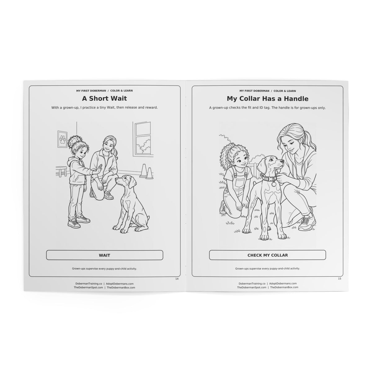 My First Doberman Puppy Coloring Book for Kids Edition 1