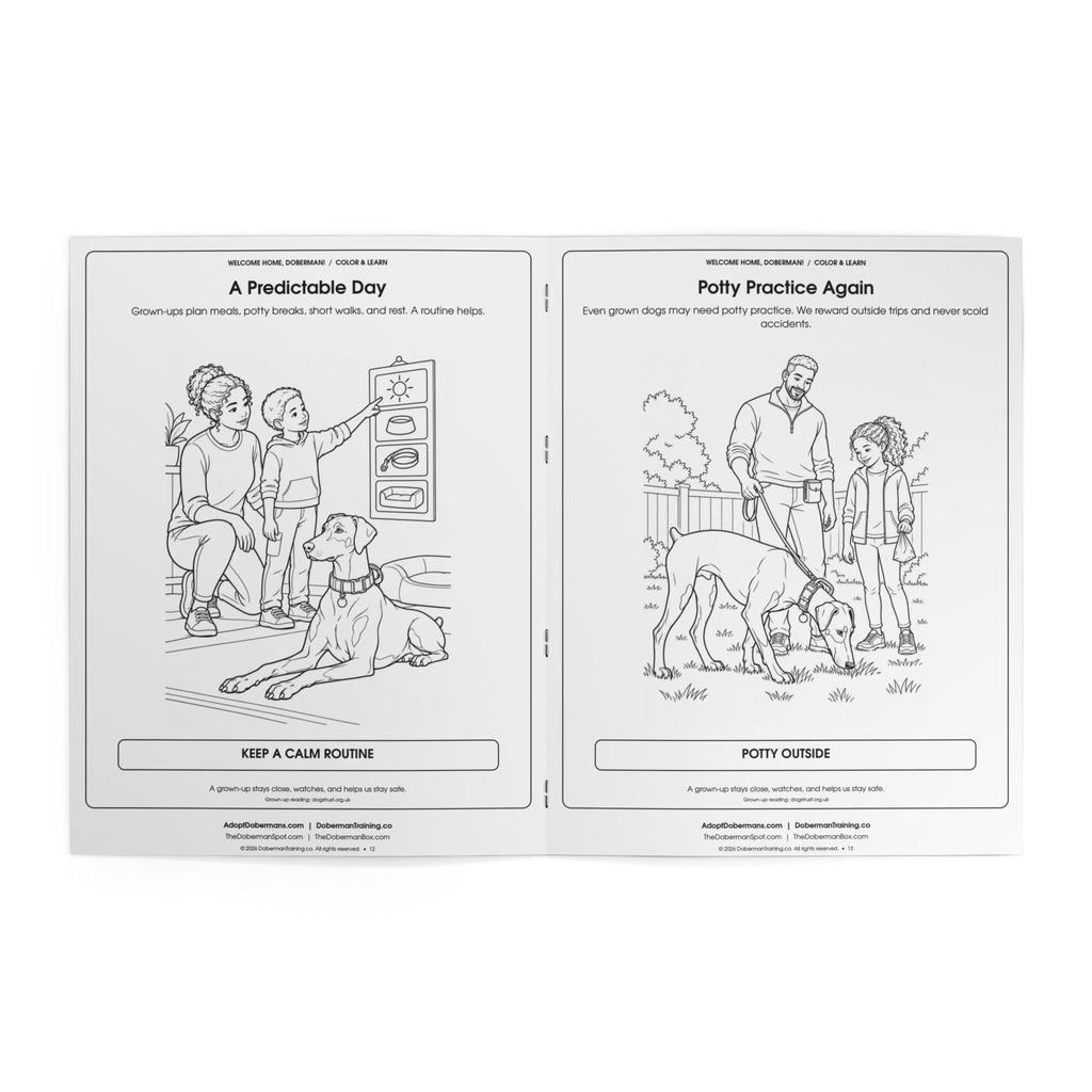 Welcome Home, Doberman! Rescue-Dog Coloring Book for Kids Edition 1