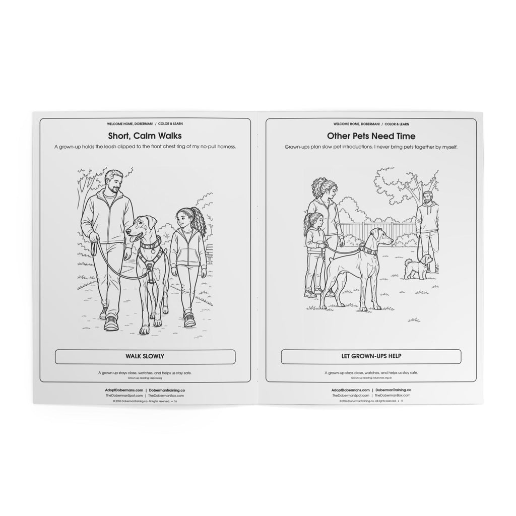 Welcome Home, Doberman! Rescue-Dog Coloring Book for Kids Edition 1