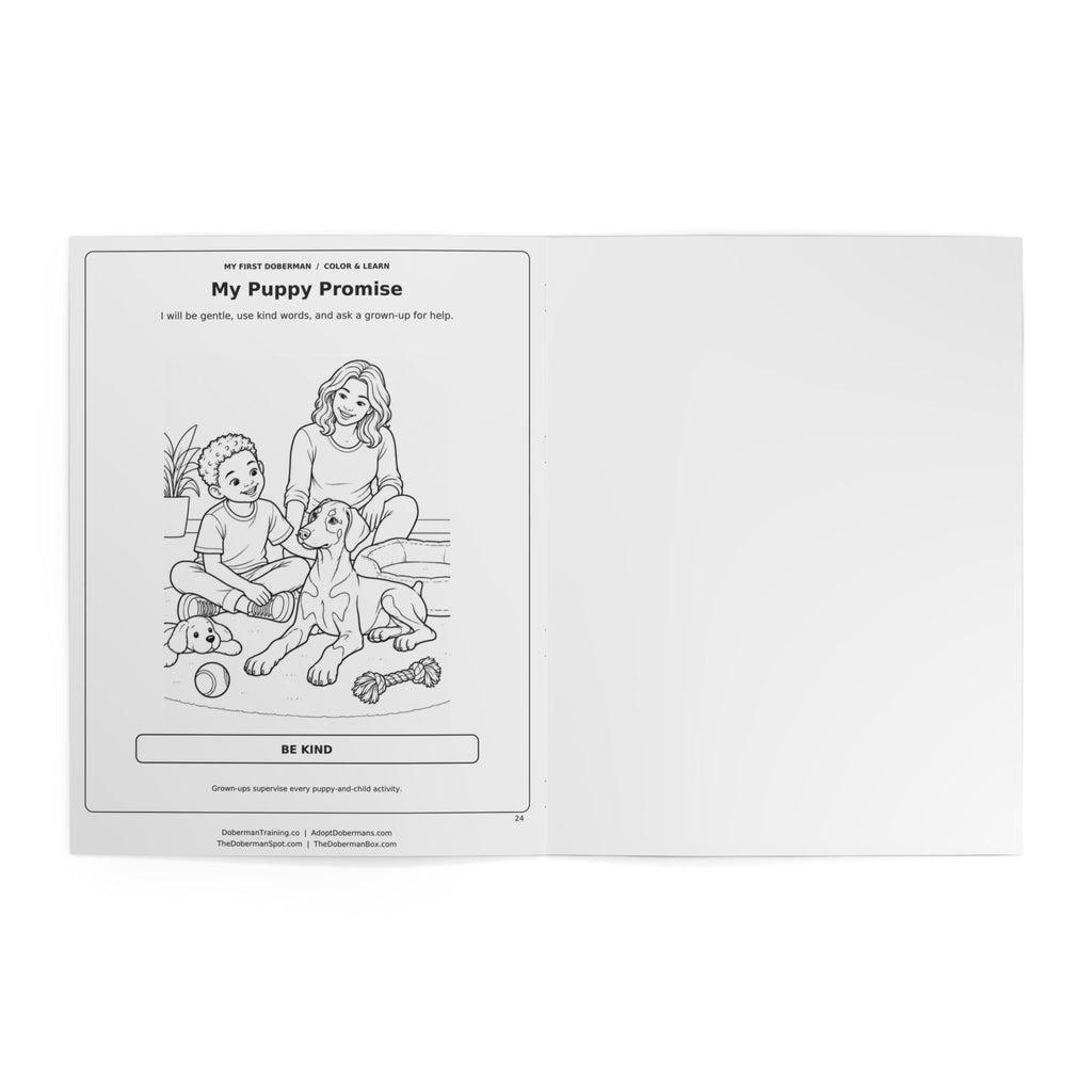 My First Doberman Puppy Coloring Book for Kids Edition 1