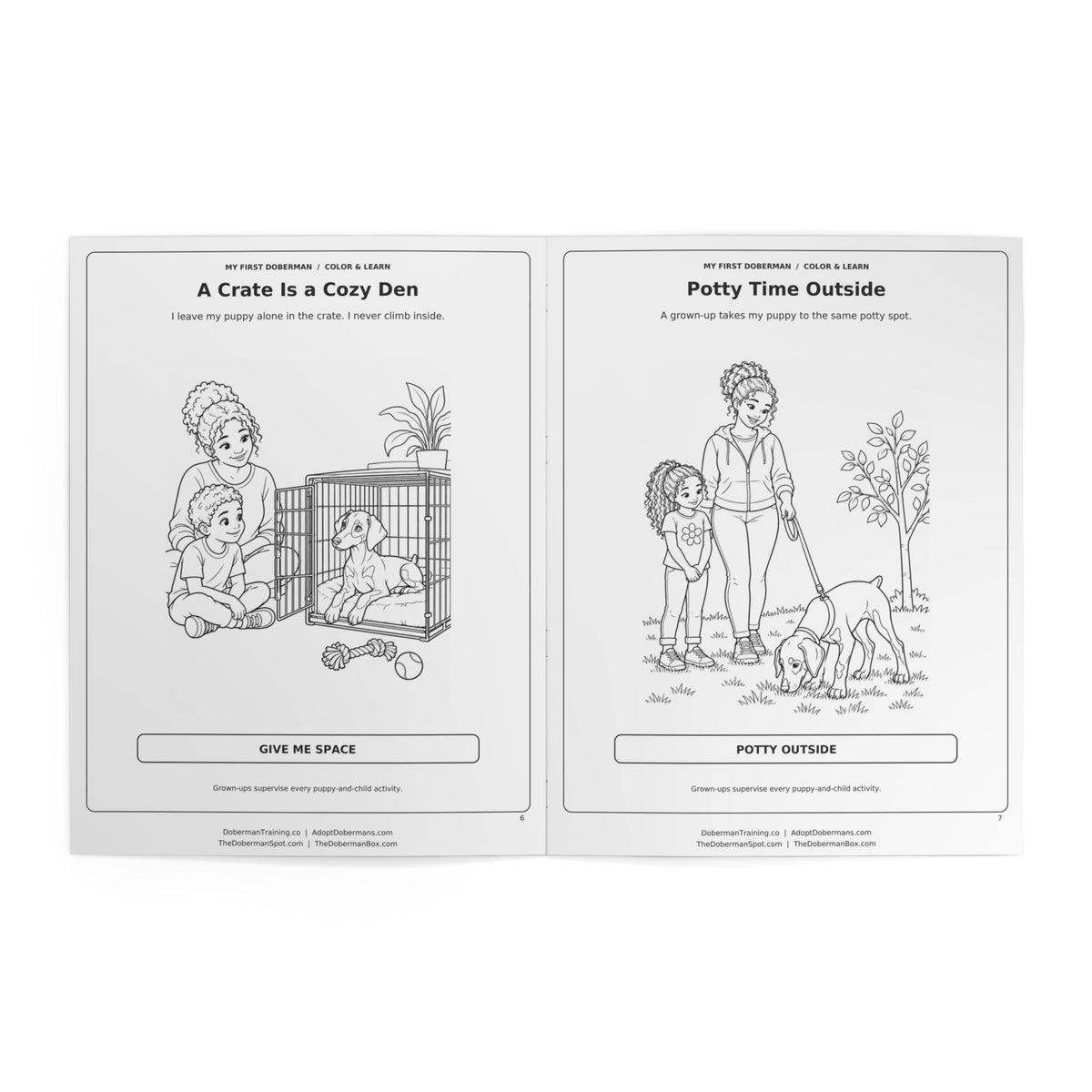 My First Doberman Puppy Coloring Book for Kids Edition 1