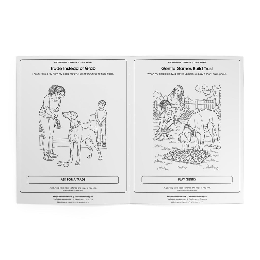 Welcome Home, Doberman! Rescue-Dog Coloring Book for Kids Edition 1