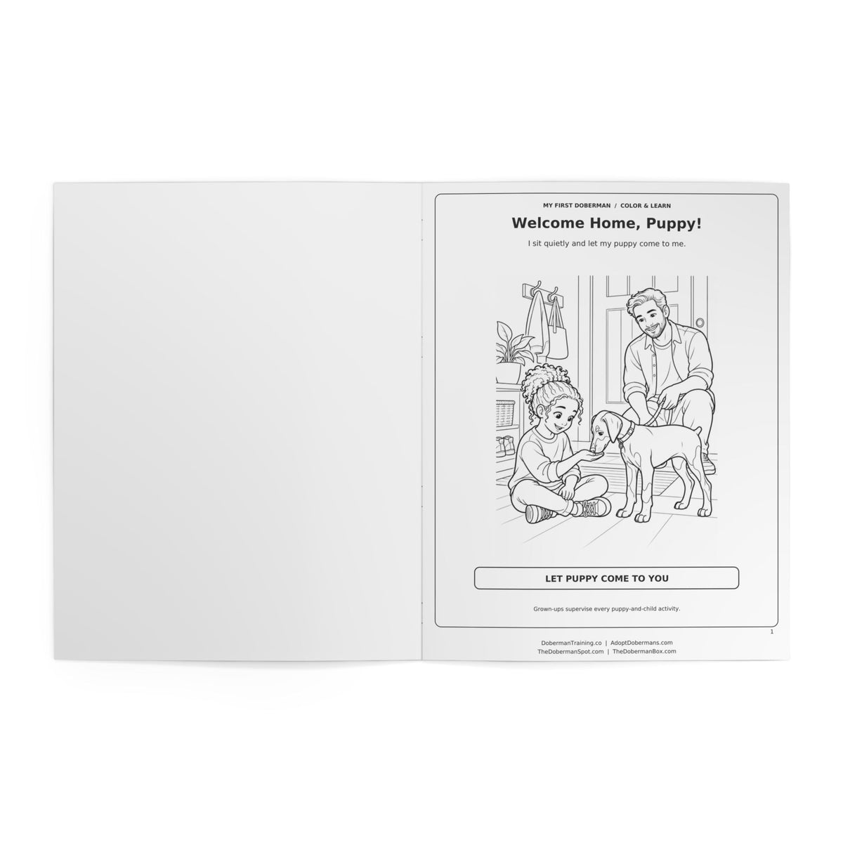My First Doberman Puppy Coloring Book for Kids Edition 1