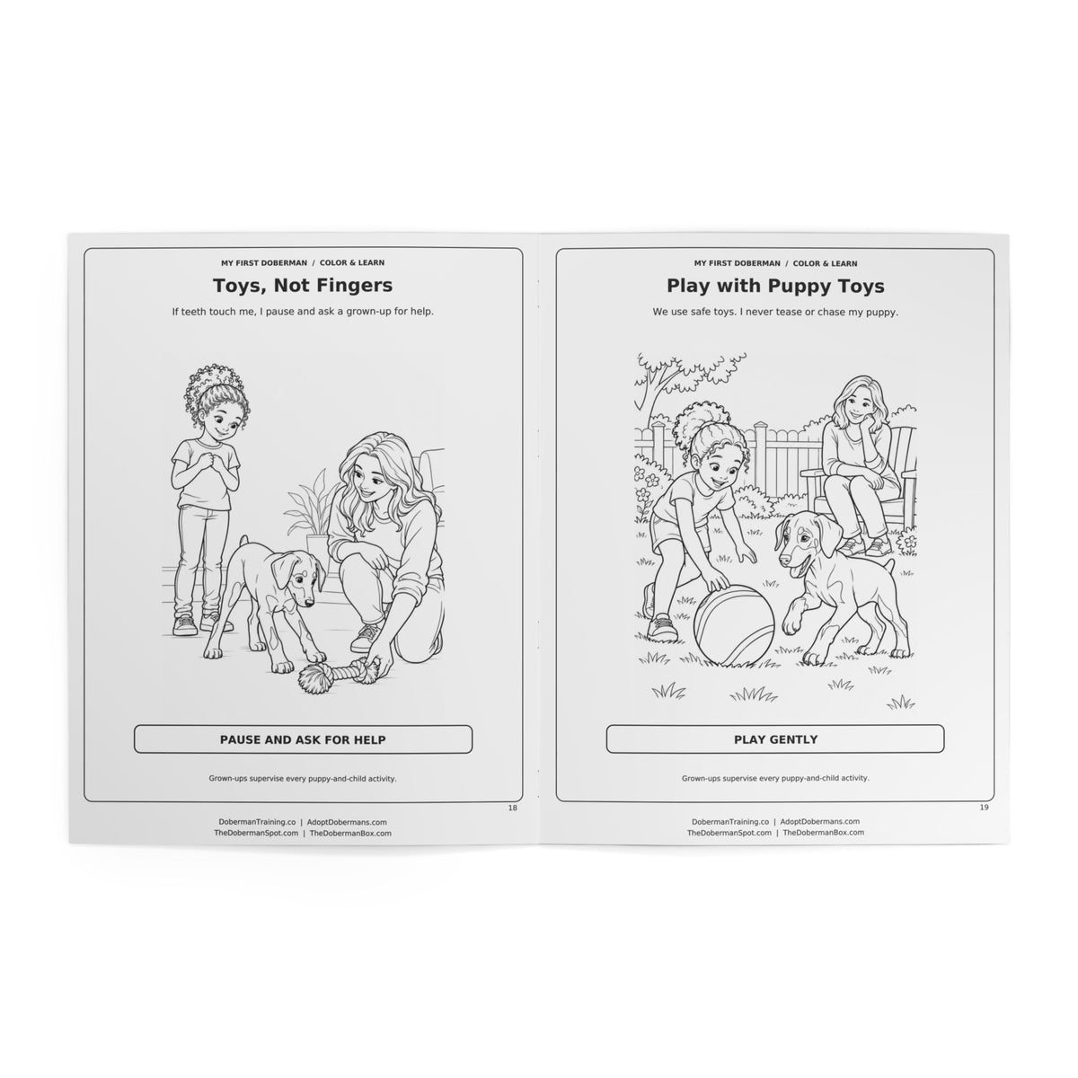 My First Doberman Puppy Coloring Book for Kids Edition 1