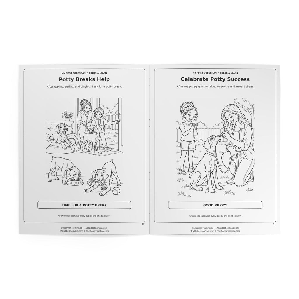 My First Doberman Puppy Coloring Book for Kids Edition 1