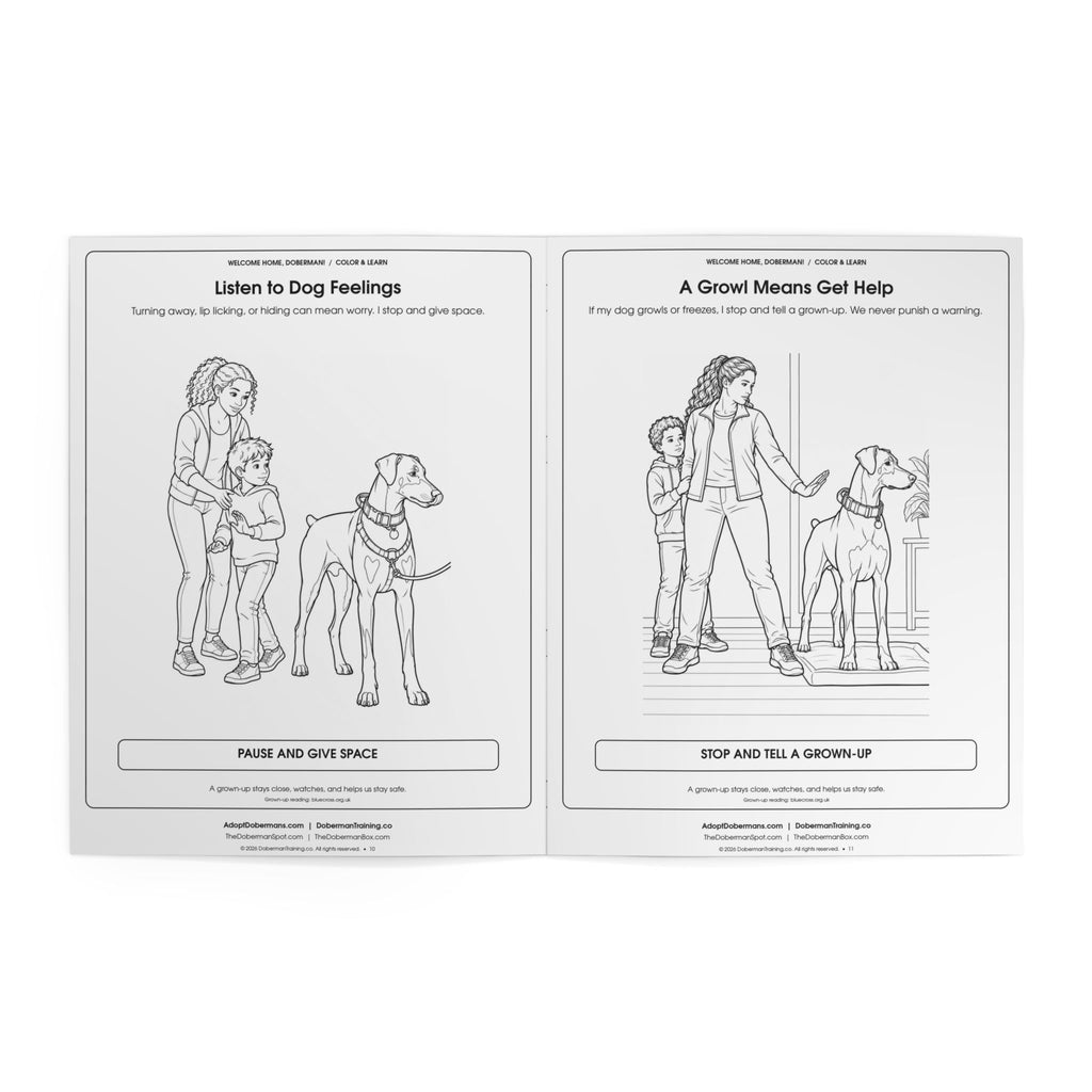 Welcome Home, Doberman! Rescue-Dog Coloring Book for Kids Edition 1