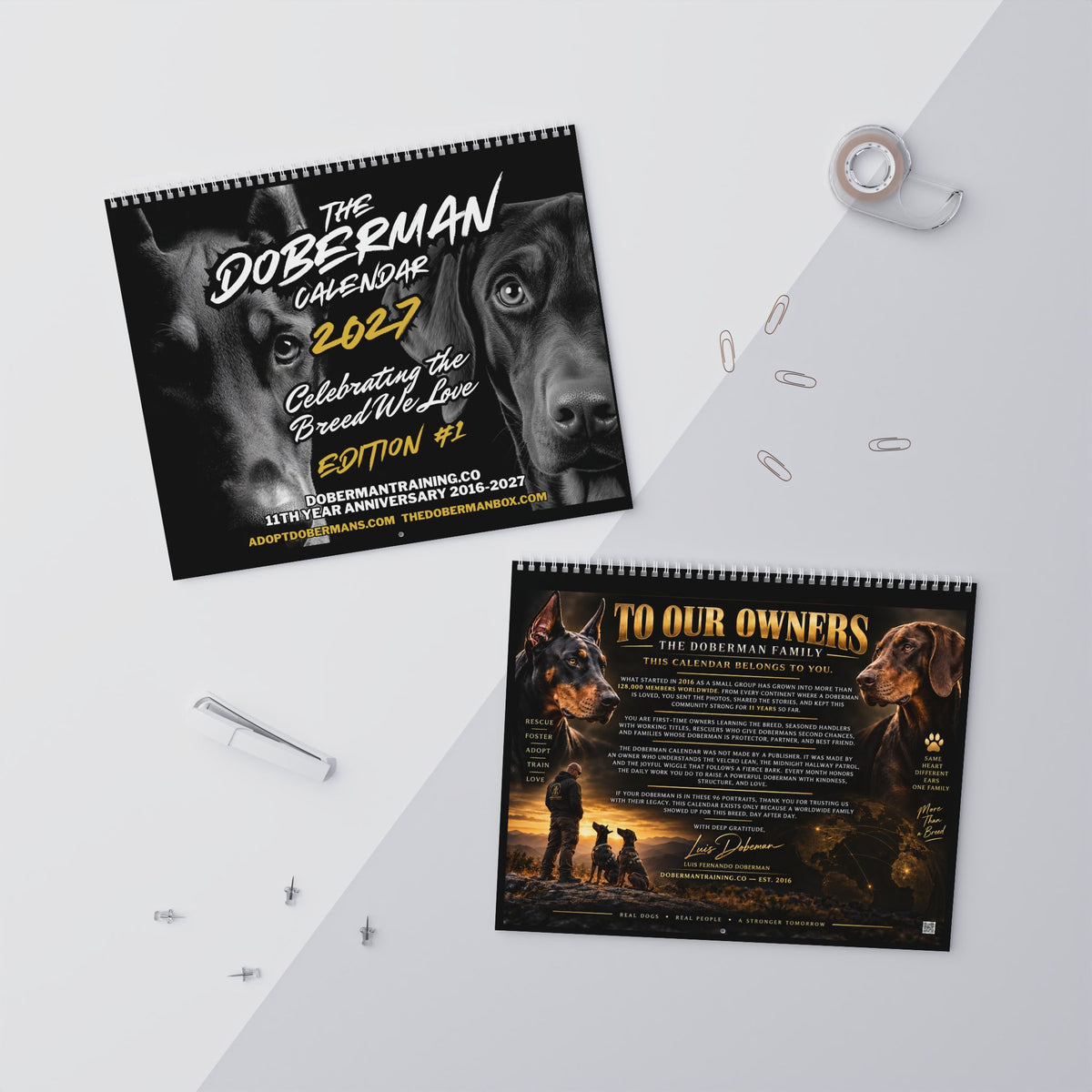 Edition 1 Doberman Training Co Calendar 2027