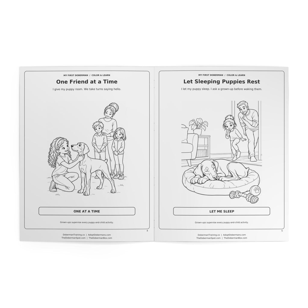 My First Doberman Puppy Coloring Book for Kids Edition 1
