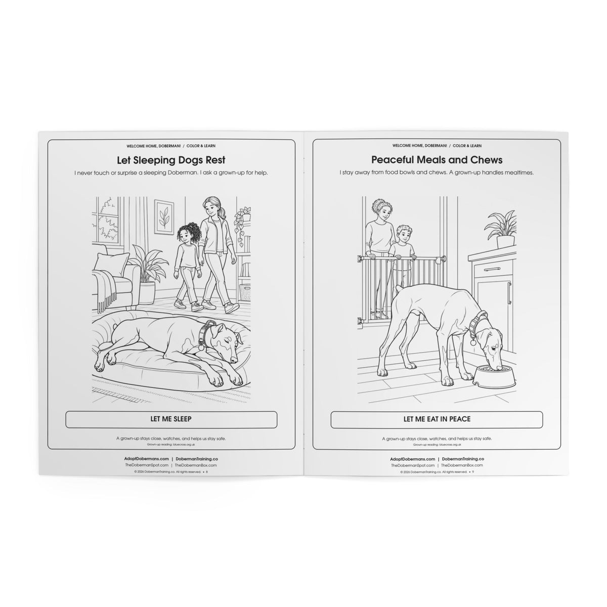 Welcome Home, Doberman! Rescue-Dog Coloring Book for Kids Edition 1