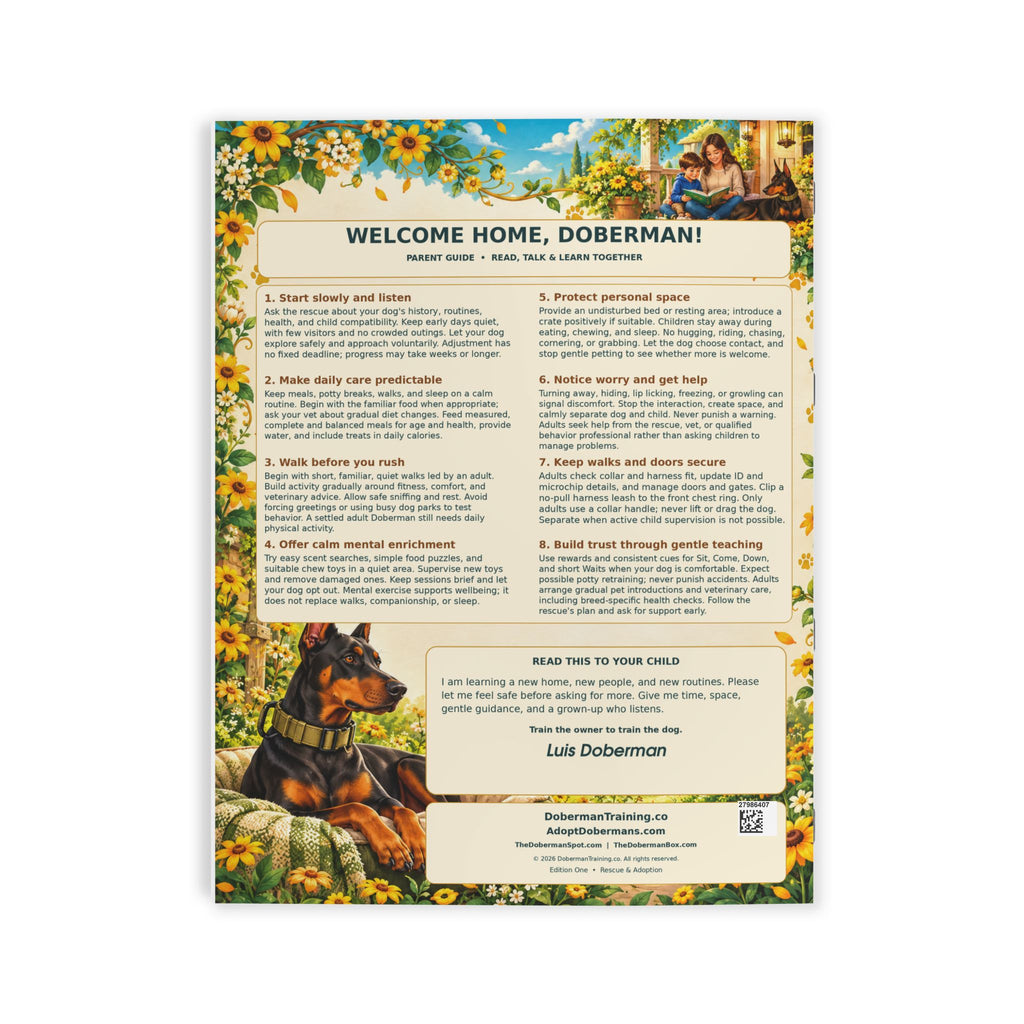 Welcome Home, Doberman! Rescue-Dog Coloring Book for Kids Edition 1