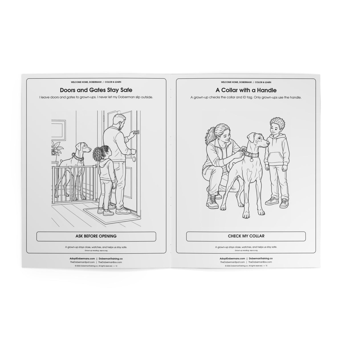 Welcome Home, Doberman! Rescue-Dog Coloring Book for Kids Edition 1