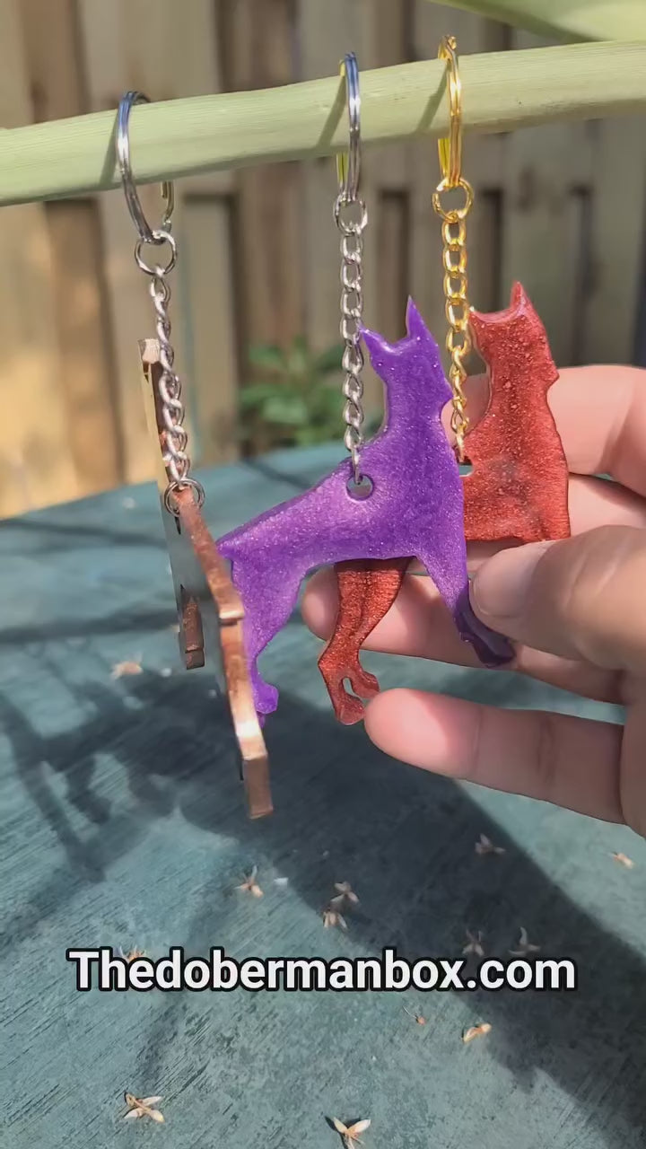 Resin Silhouette Key Chain-Purse Charm