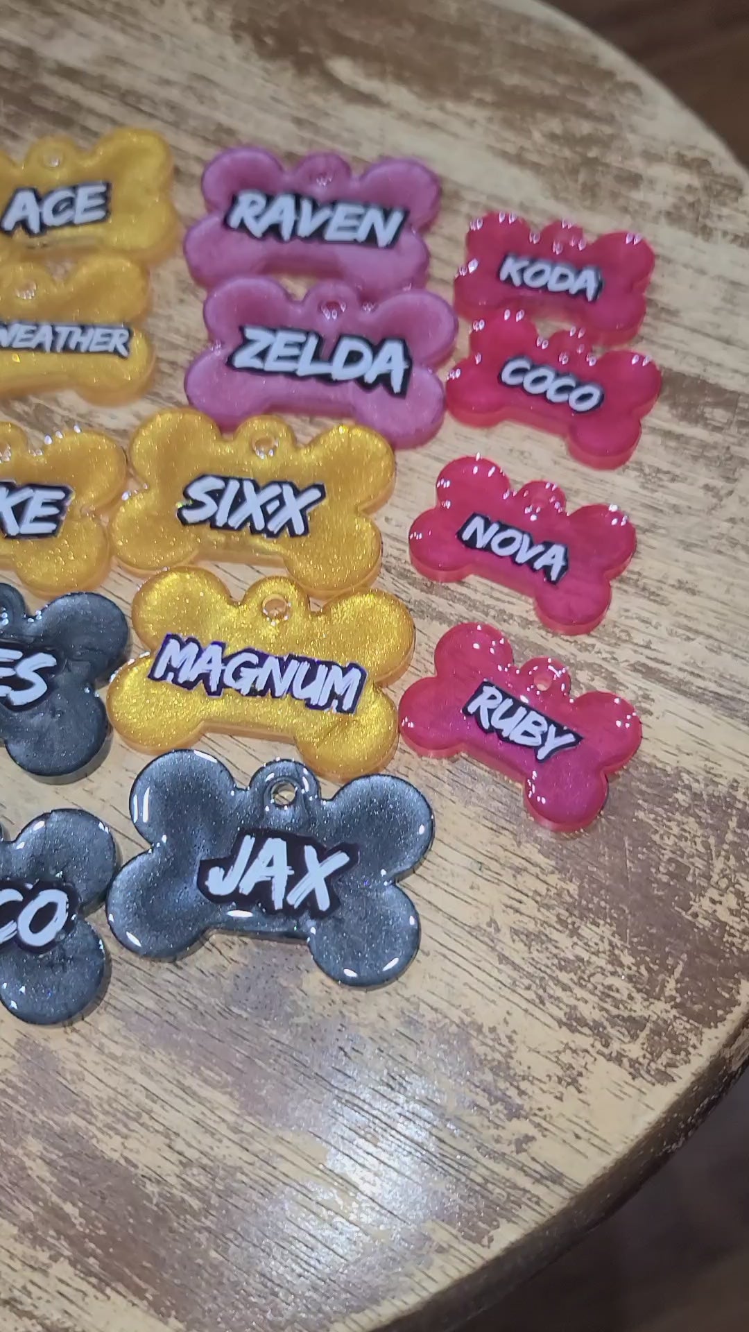 Hand-Poured Premium Resin Dog Name Tags – by The Doberman Box