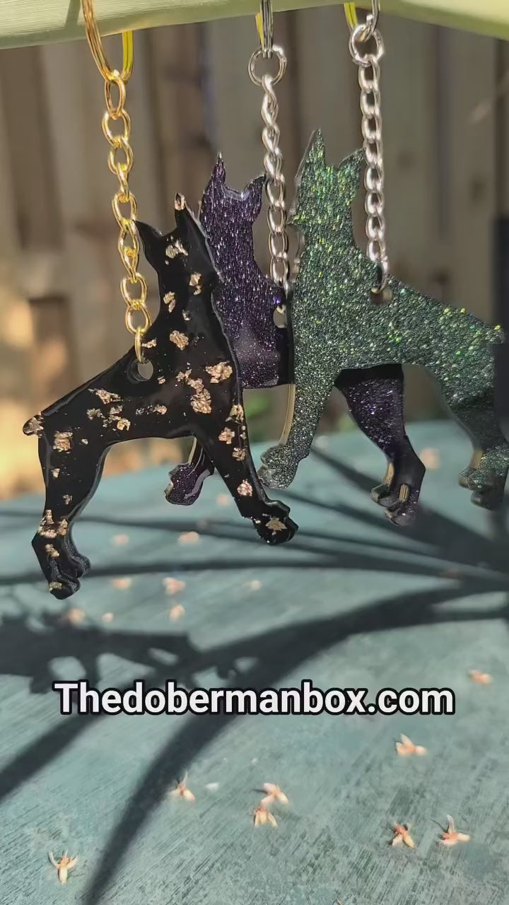 Resin Silhouette Key Chain-Purse Charm