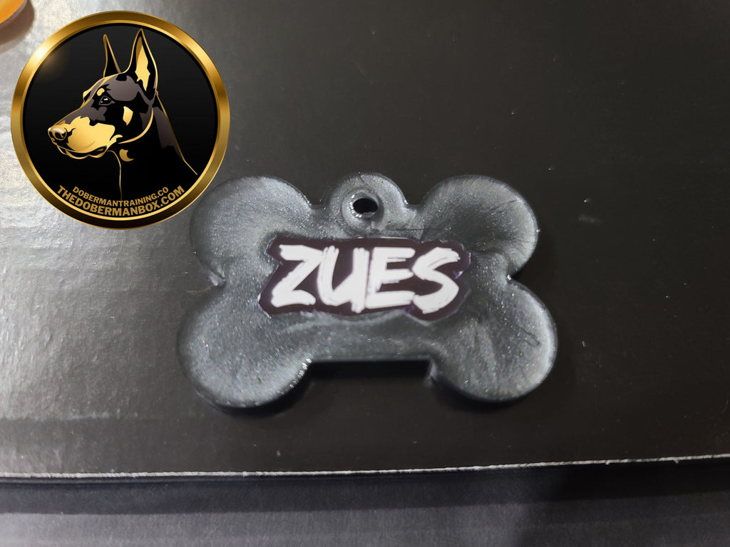 Hand-Poured Premium Resin Dog Name Tags – by The Doberman Box