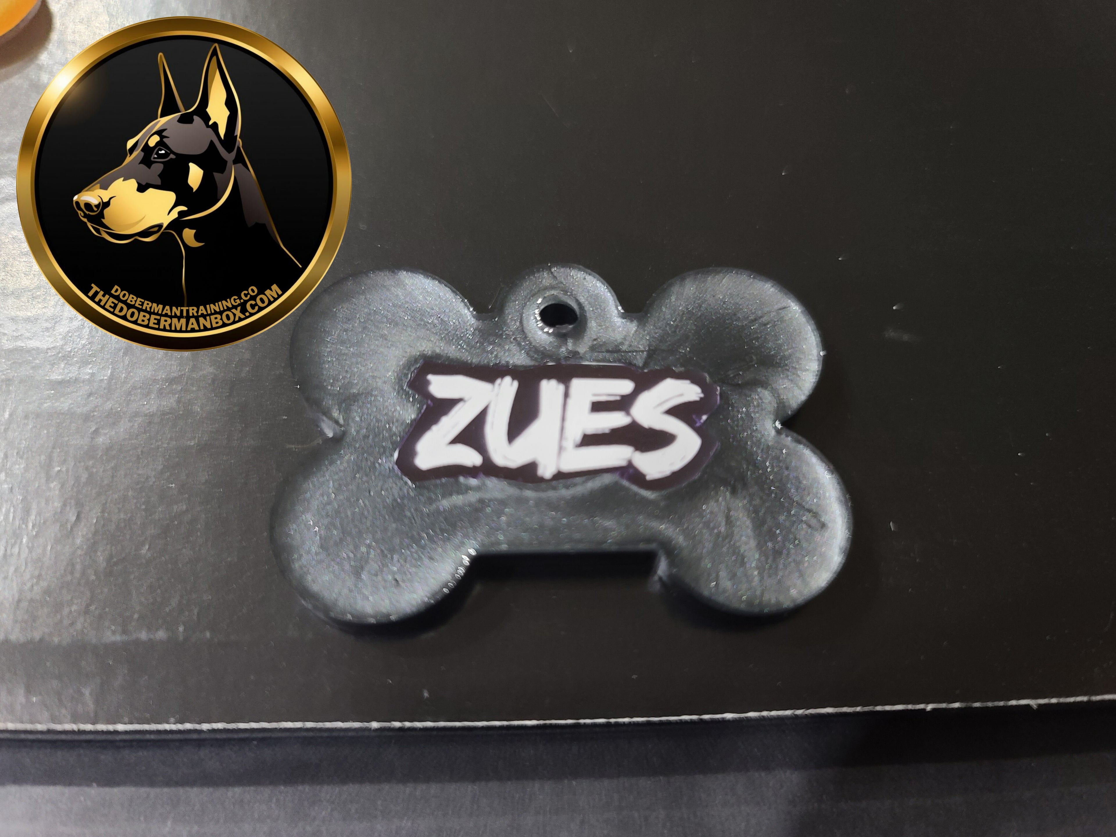 Hand-Poured Premium Resin Dog Name Tags – by The Doberman Box