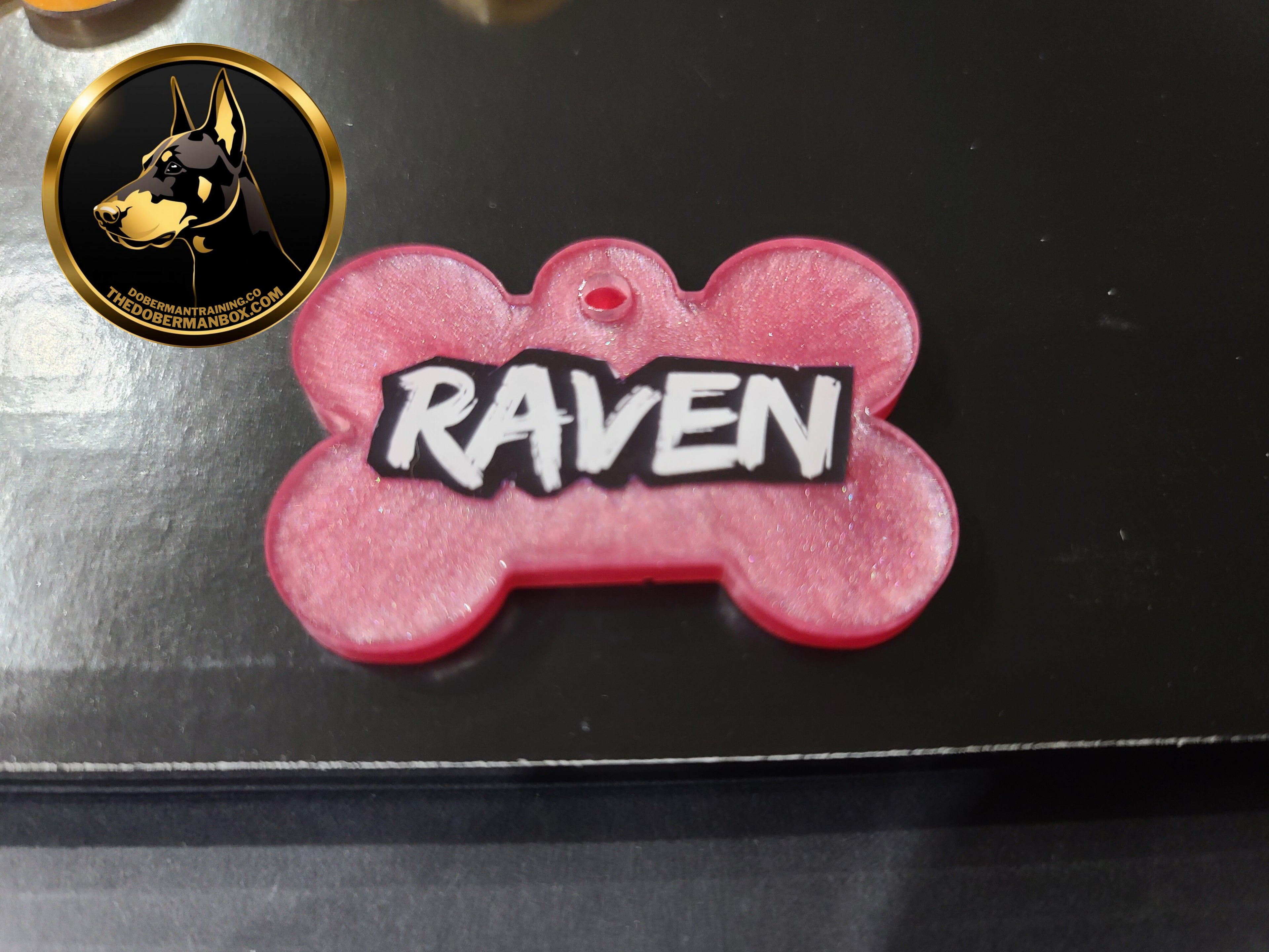 Hand-Poured Premium Resin Dog Name Tags – by The Doberman Box