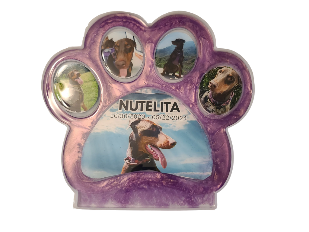 The Doberman Legacy/Memorial Paw — Custom Resin Photo Frame 10.5"w×9.7"t
