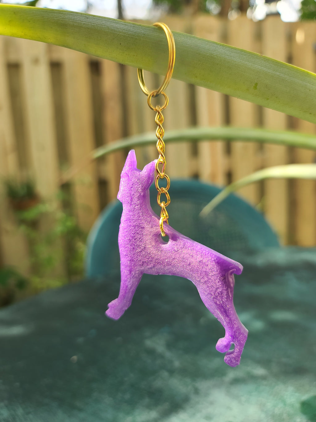 Resin Silhouette Key Chain-Purse Charm