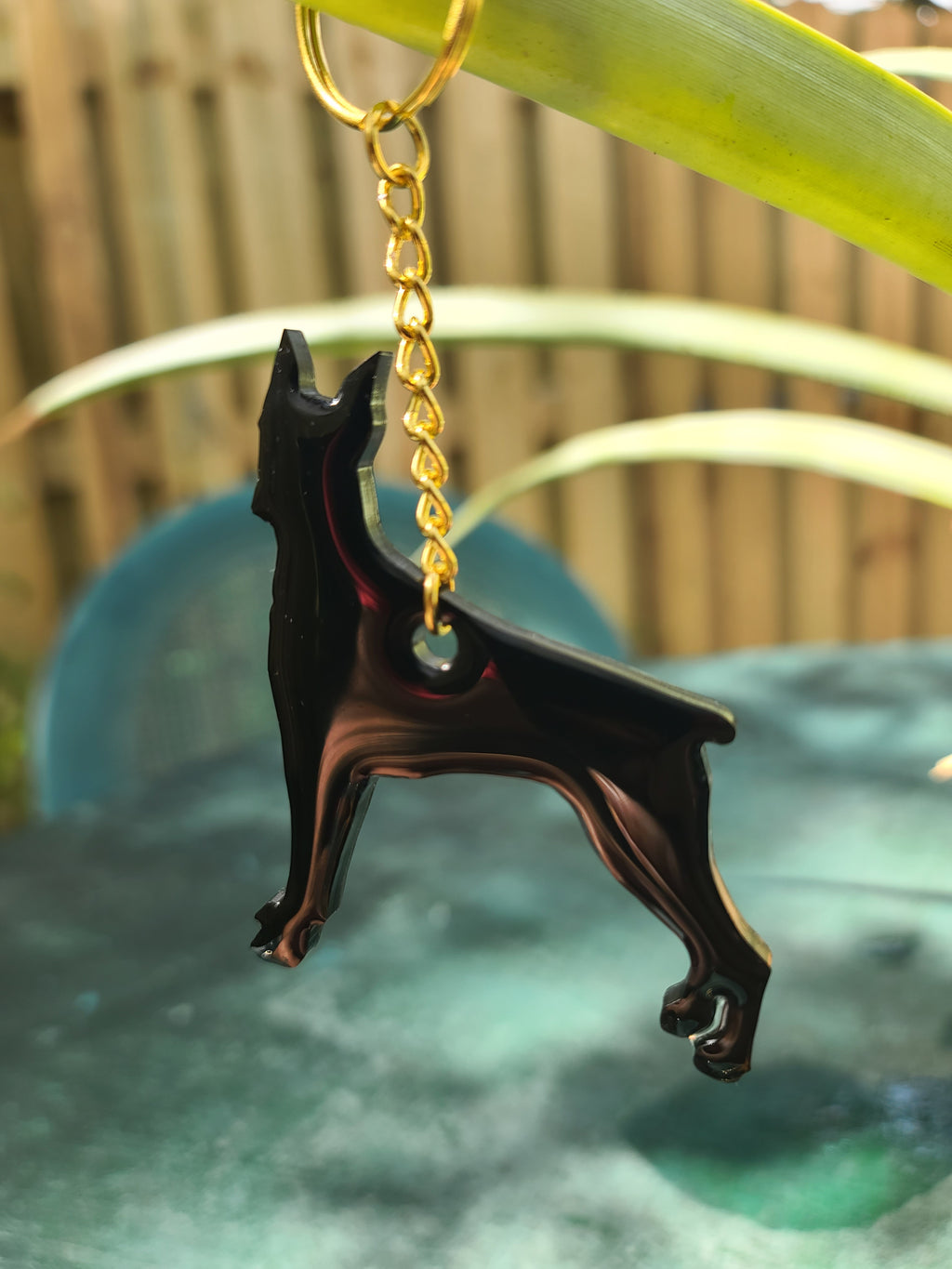 Resin Silhouette Key Chain-Purse Charm