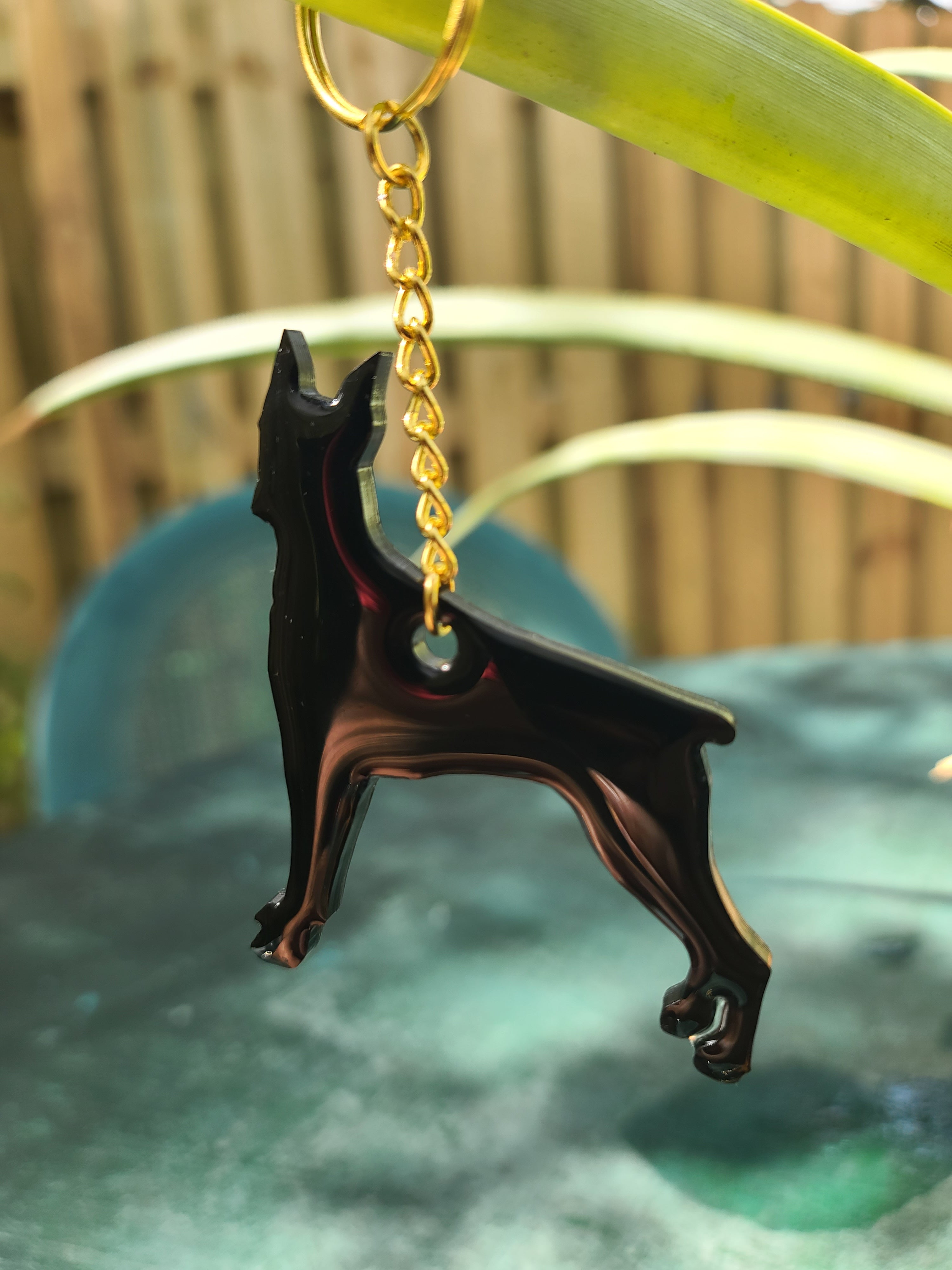 Resin Silhouette Key Chain-Purse Charm