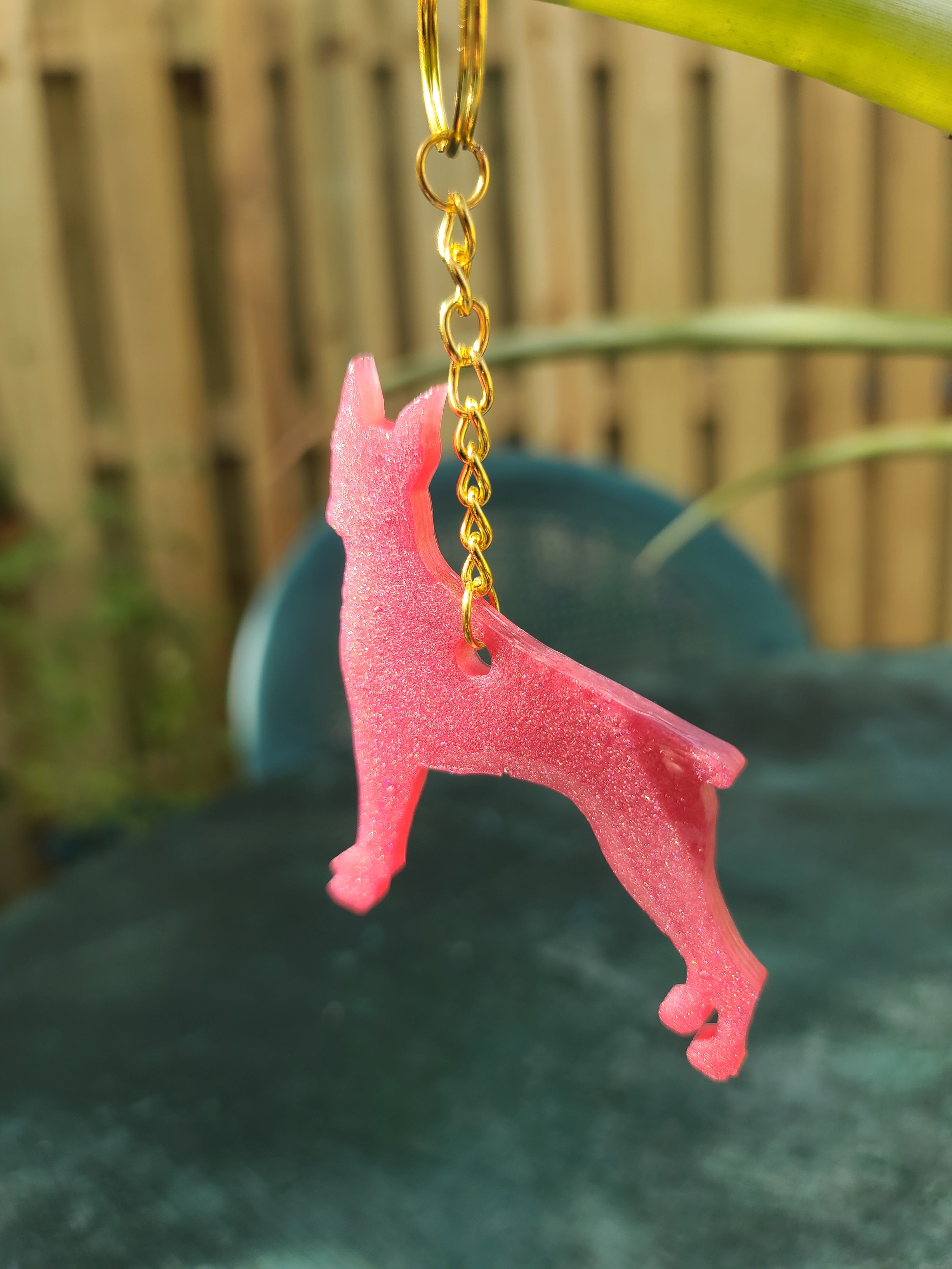 Resin Silhouette Key Chain-Purse Charm